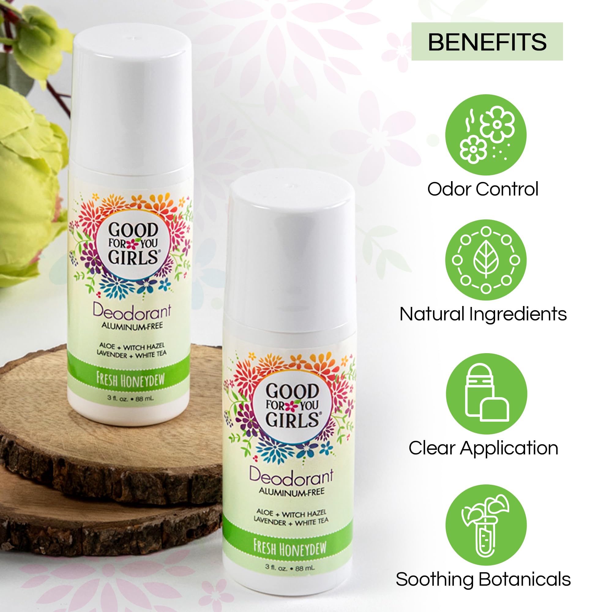 Good For You Girls Fresh Honeydew ingredients closeup on natural formula