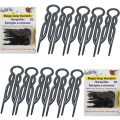 Good Hair Days hair pins 2.5-inch set close-up showing strong grip and sleek black finish.