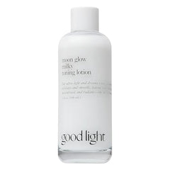 Good Light Moon Glow Toner bottle pour shows gentle hydration for radiant skin prep