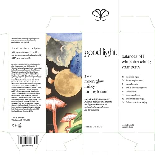 Good Light Moon Glow Toner fragrance-free vegan formula ideal for clean skincare routine