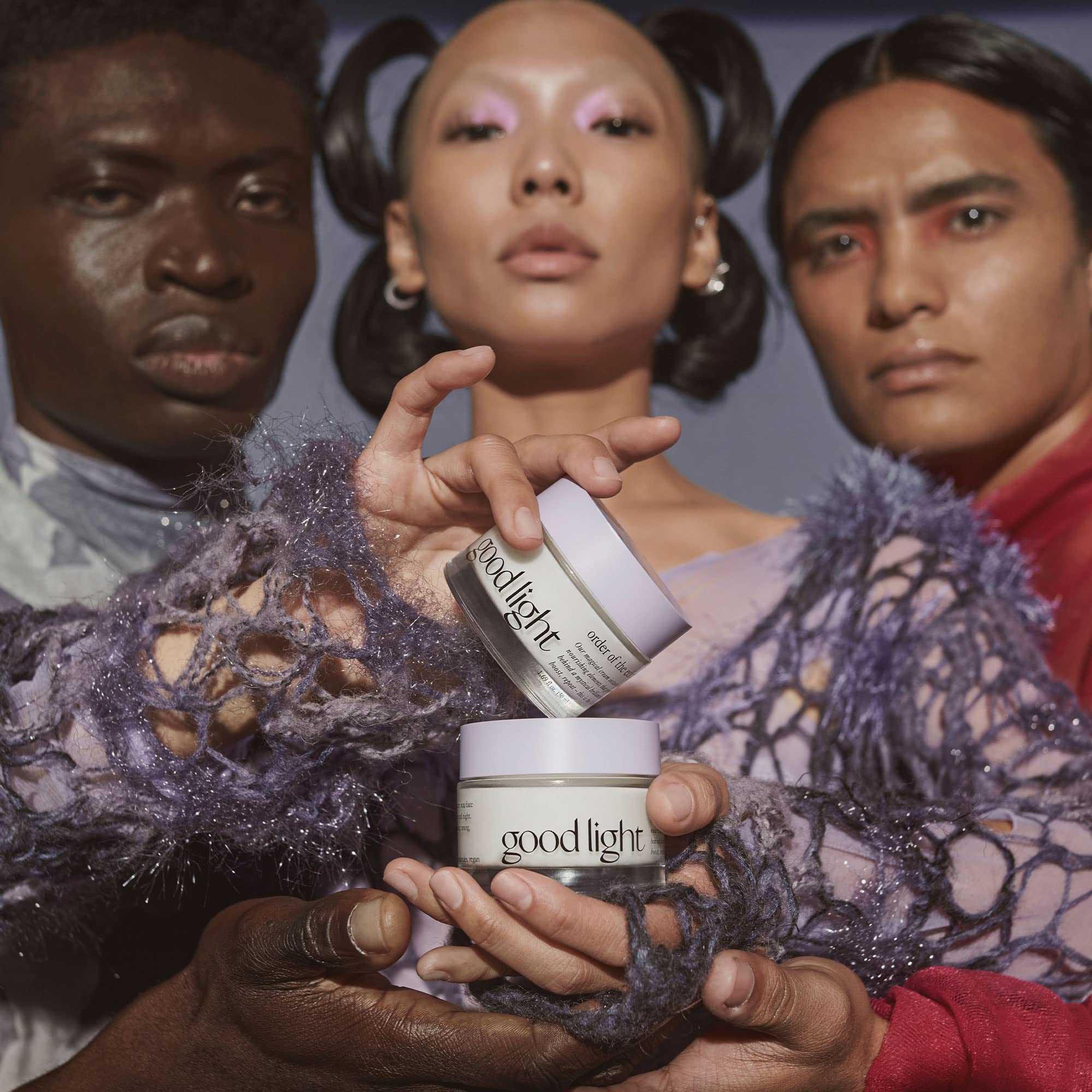 Good Light Order of the Eclipse hyaluronic acids—three molecule sizes for hydration.