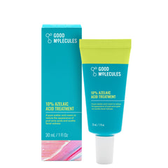 Good Molecules 10% azelaico en botella: tono más uniforme y textura refinada.