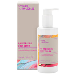 Good Molecules B5 Hydrating Body Serum pump bottle for fast non-greasy moisture.