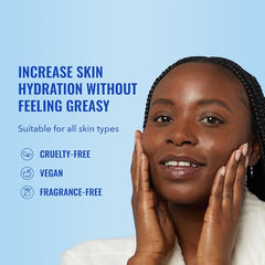 Good Molecules Lightweight Daily Moisturizer texture swatch shows non-greasy finish.