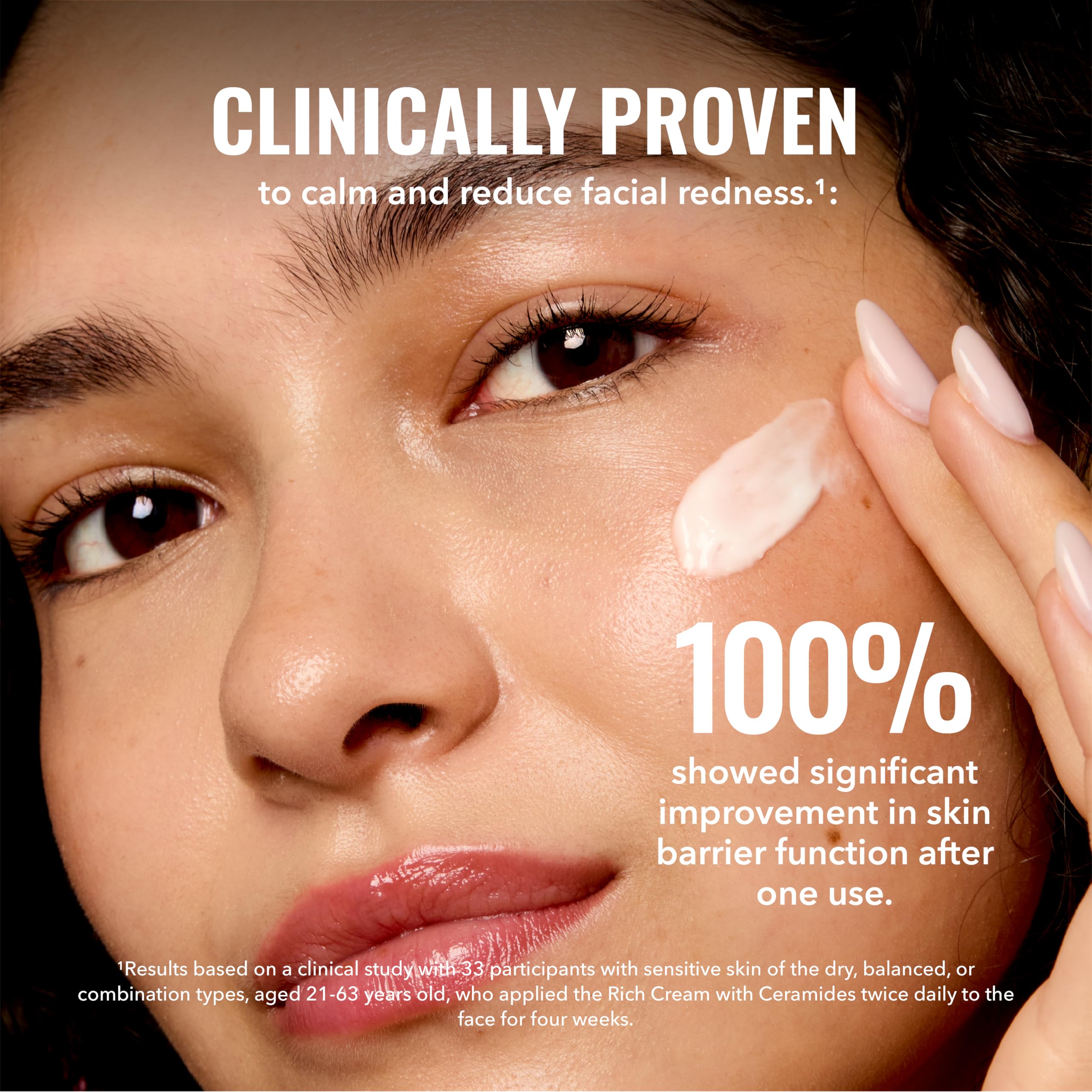 Good Molecules Rich Cream with Ceramides texture-swirl showcases lightweight non-greasy hydration.