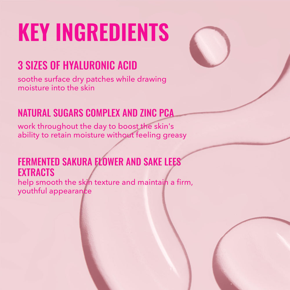 Good Molecules Sakura Hyaluronic Acid Boosting Essence droplets show moisture shield