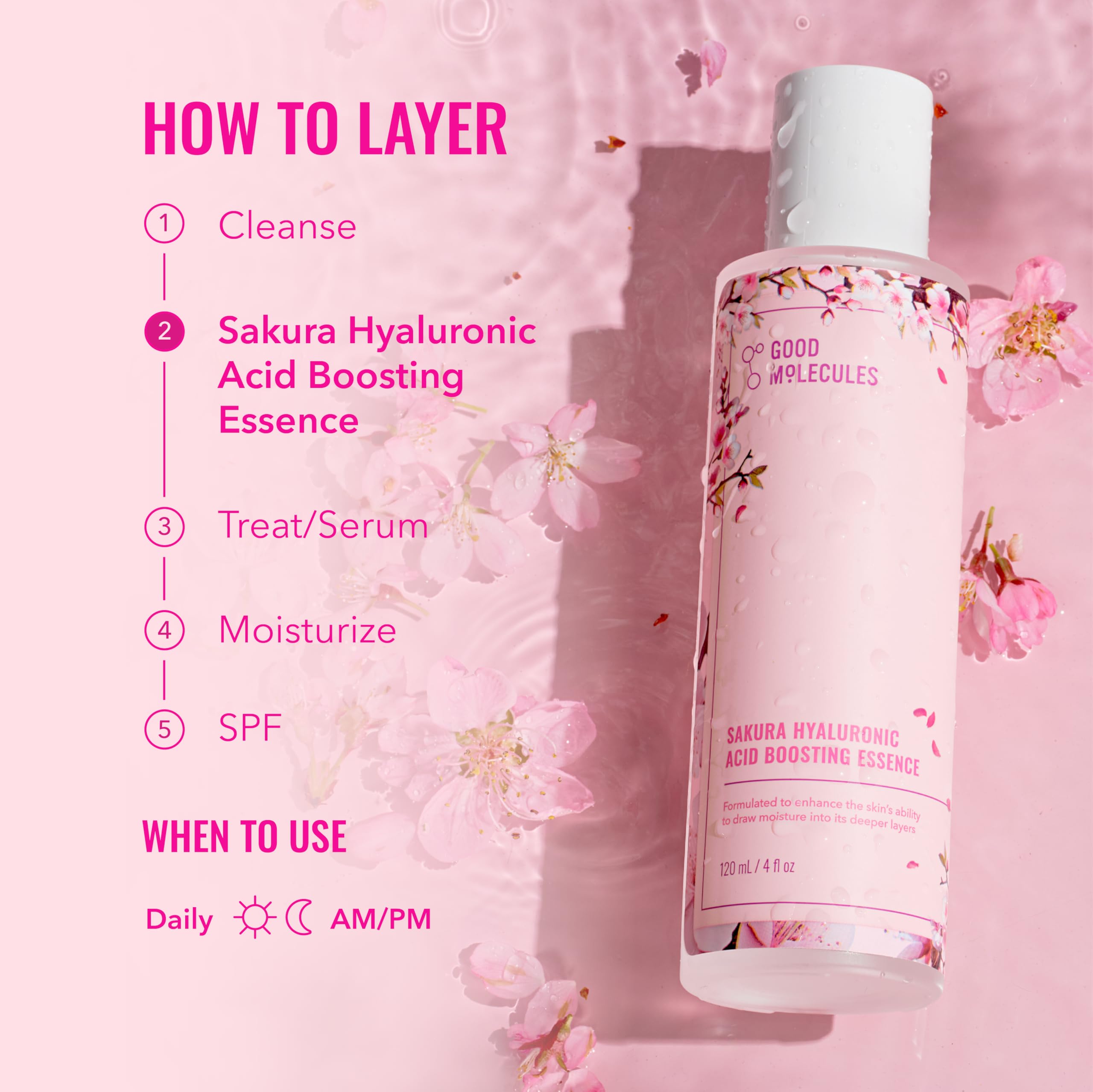 Good Molecules Sakura Hyaluronic Acid Boosting Essence fragrance free formula