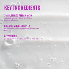 Good Molecules Soothing Azelaic Acid Cleanser being poured shows calming hydration after cleansing.