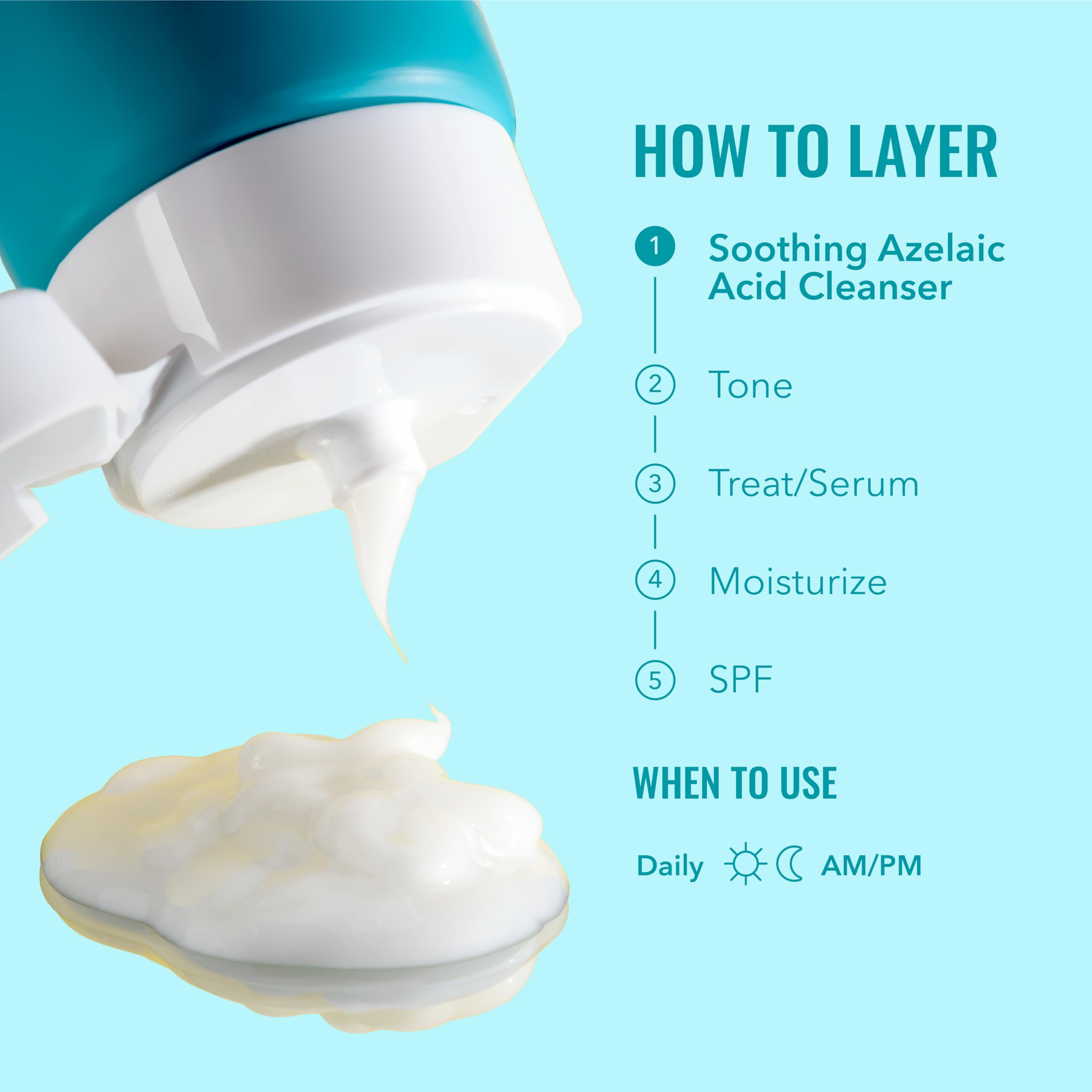 Good Molecules Soothing Azelaic Acid Cleanser fragrance-free formula ideal for sensitive types.