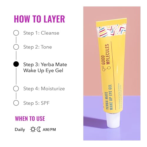 Good Molecules Yerba Mate Wake Up Eye Gel caffeine boost energizes morning eye routine