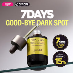 GOODAL 15-percent Vitamin C label hints at brighter, more even skin tone.
