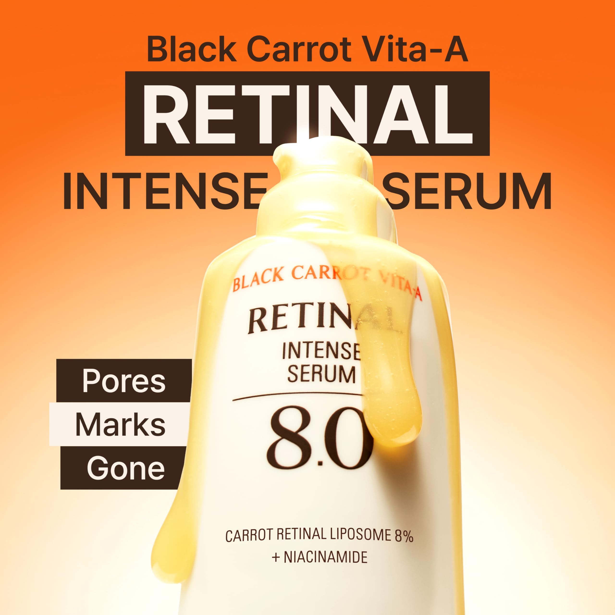 GOODAL Black Carrot Vita-A Serum dispenser close-up for controlled, even application