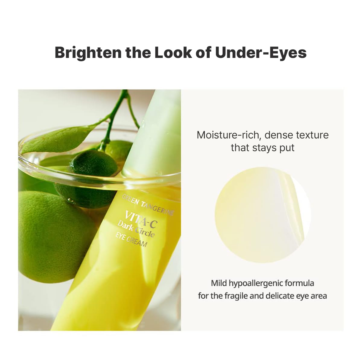 GOODAL Green Tangerine Eye Cream smooth finish for improved eye area brightness