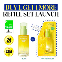 GOODAL serum ingredients highlight organic green tangerines and centella asiatica for soothing hydration.