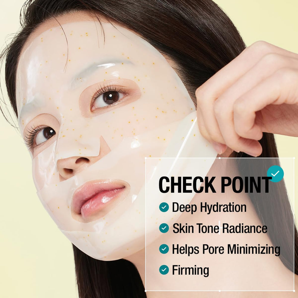 GOODAL Hydrogel mask on skin highlights gentle, sensitive-skin friendly care.