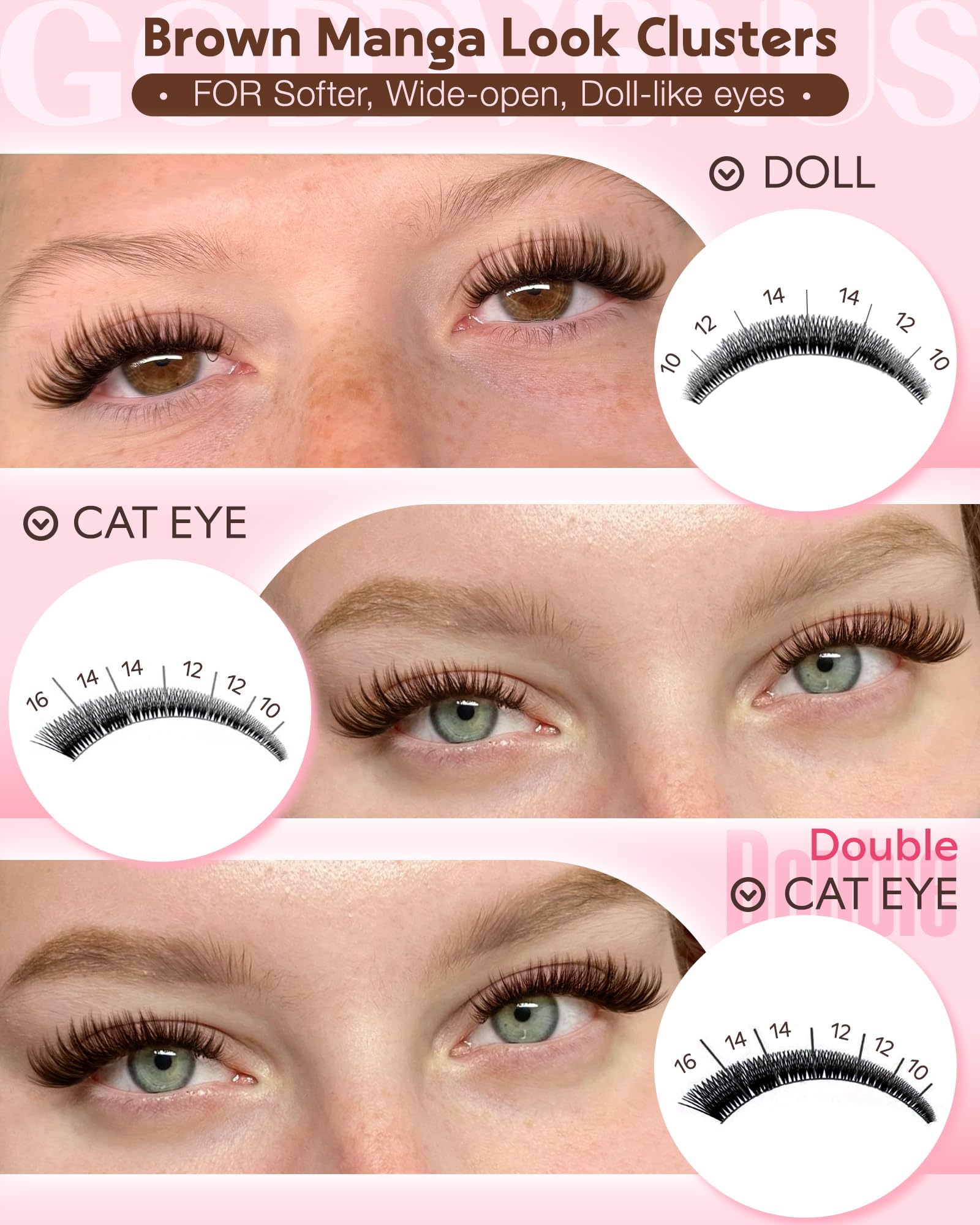 Goddvenus anime eyes diy lash extensions collection for creative styling