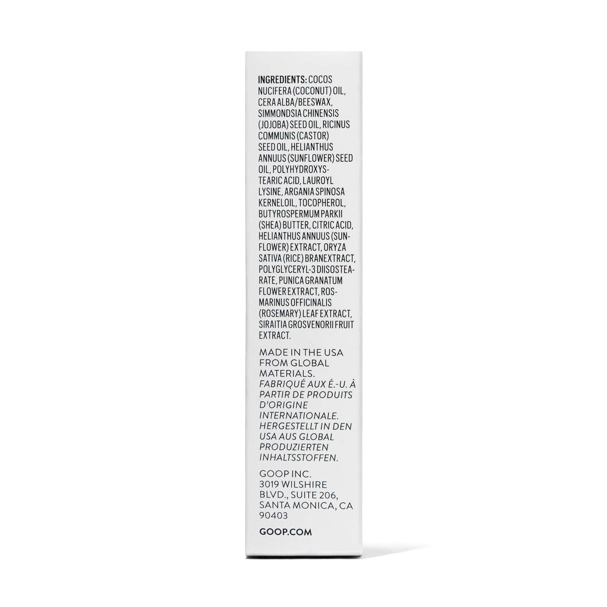goop Beauty Clean Lip Balm no-dye formula supports daily lip care ritual