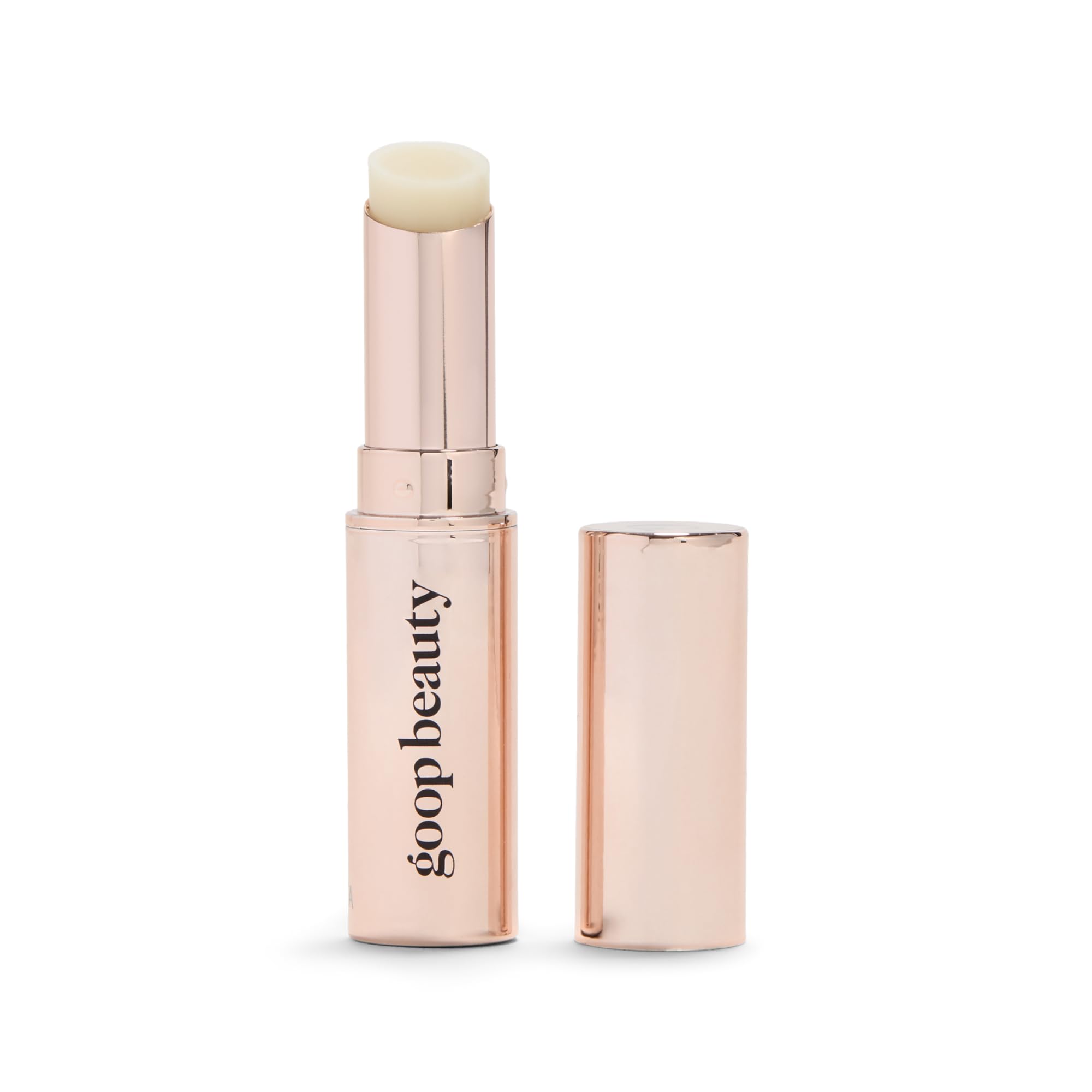 goop Beauty Clean Lip Balm packaging closeup showing premium lip care hydration