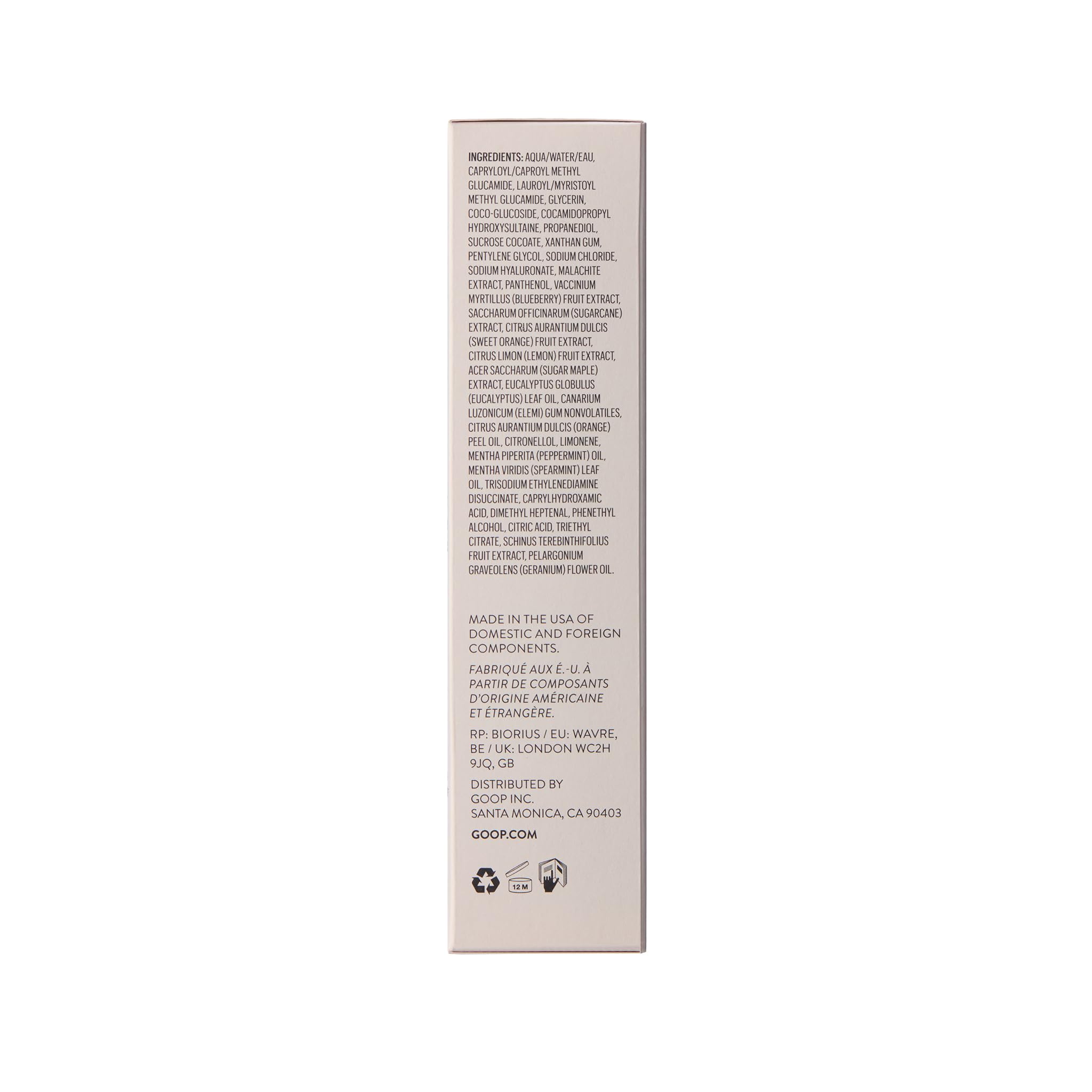goop Beauty Daily Detox cleanser rinse-off reveals clean, hydrated skin.