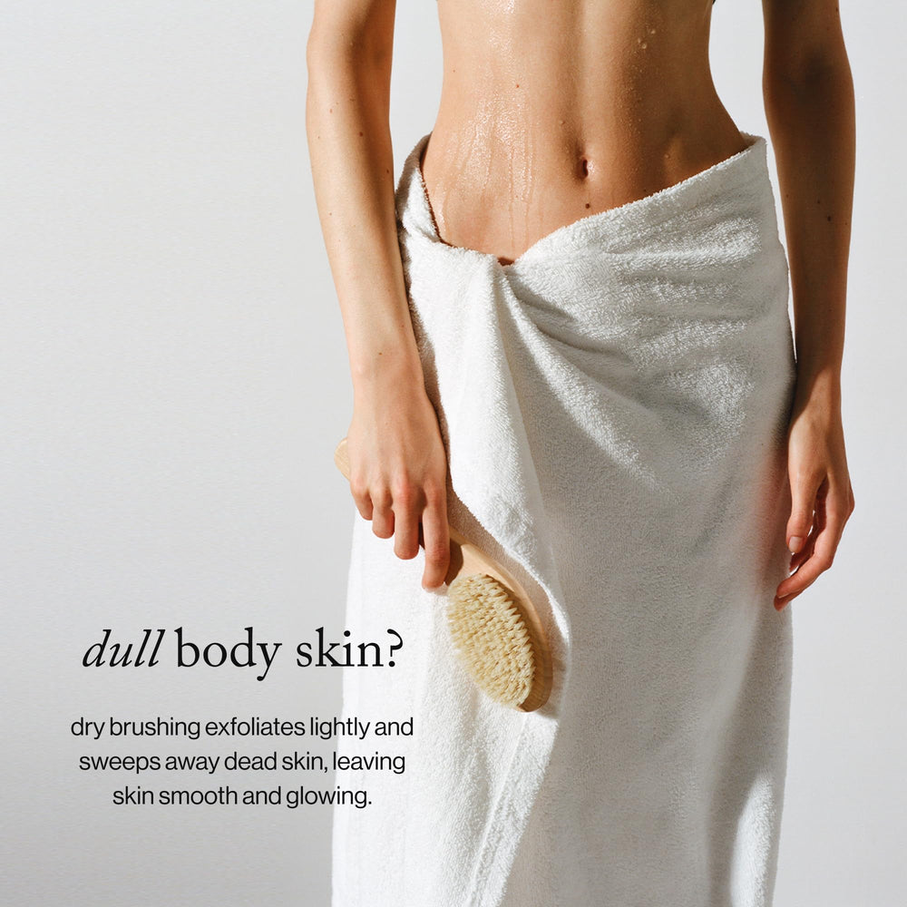 goop Beauty Dry Brush featured in a morning routine for an energizing start.