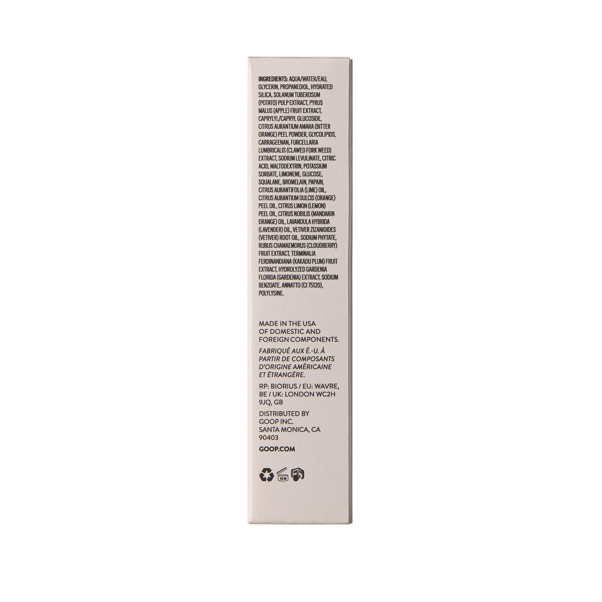 Goop Beauty Exfoliating Jelly Cleanser closeup bottle shows gentle gel wash.