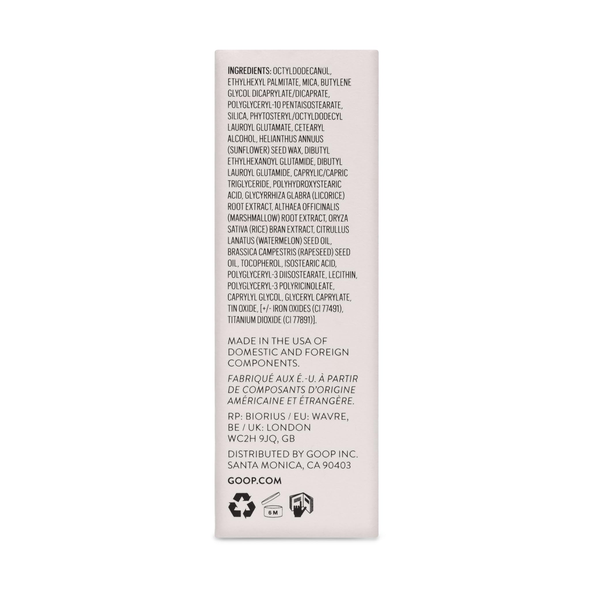 Goop Beauty Glow Skin Highlighter Stick final blended look shows seamless glow.