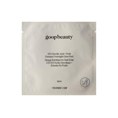 Goop Beauty glycolic pads bottle ready for overnight exfoliation and radiant glow.