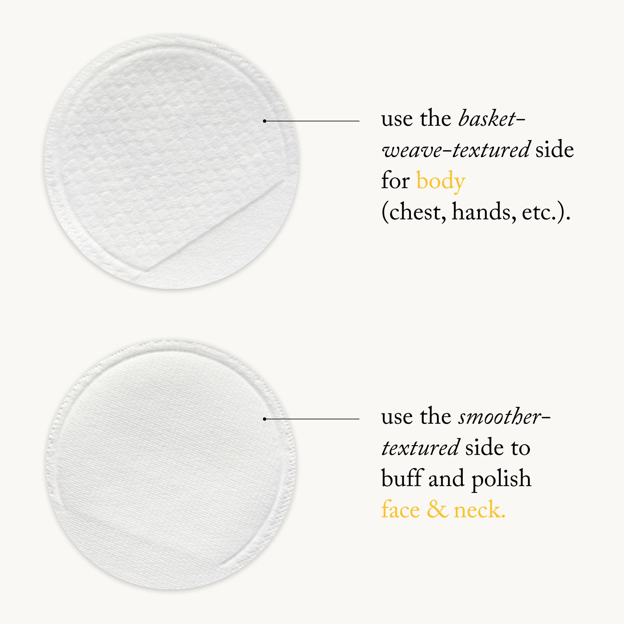 Goop Beauty glycolic pads used on face and neck to refine skin texture.