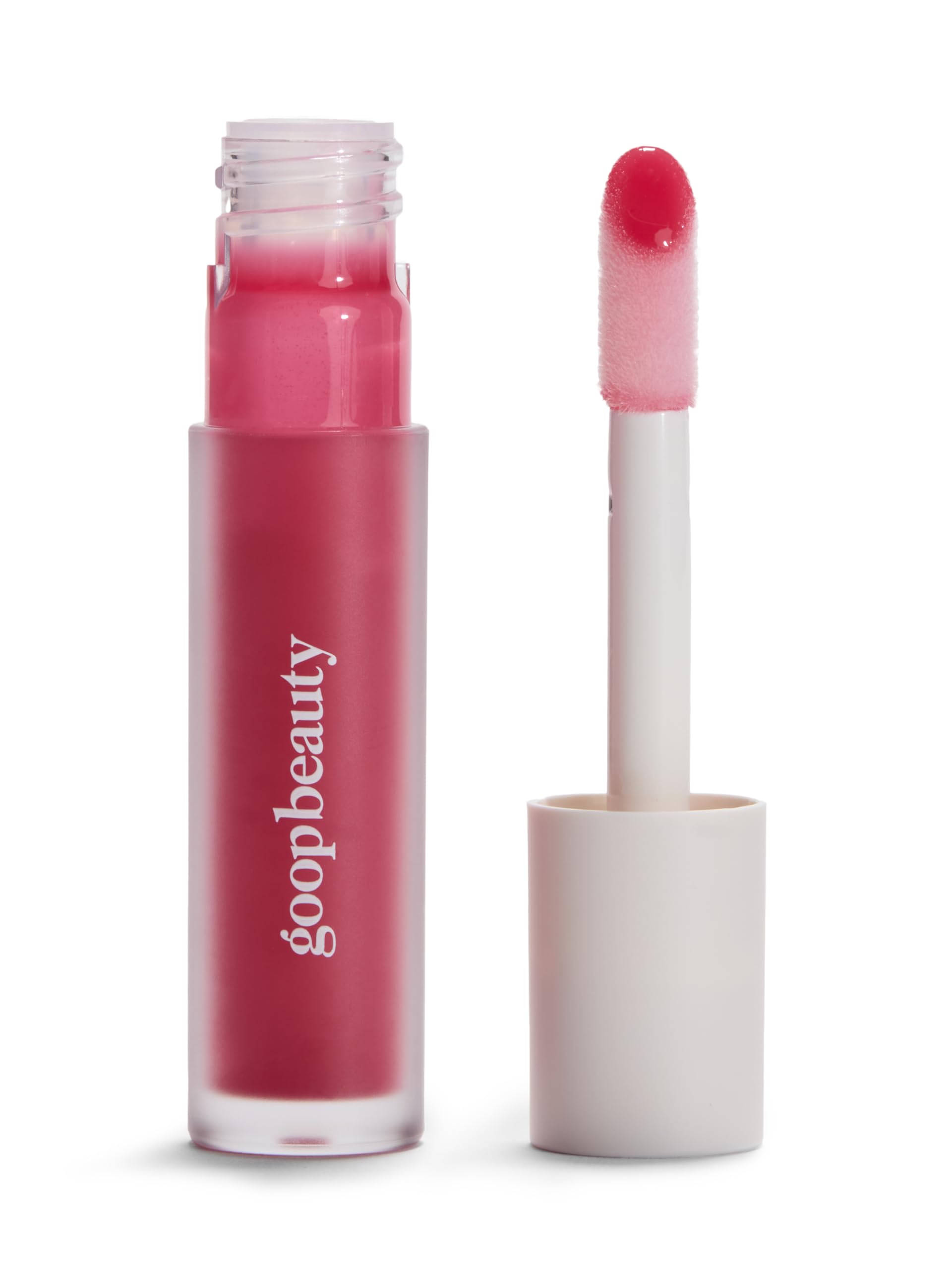 goop Beauty Hydra-Barrier Gel Gloss Tulip tube demonstrates hydrating lip care with sheer color