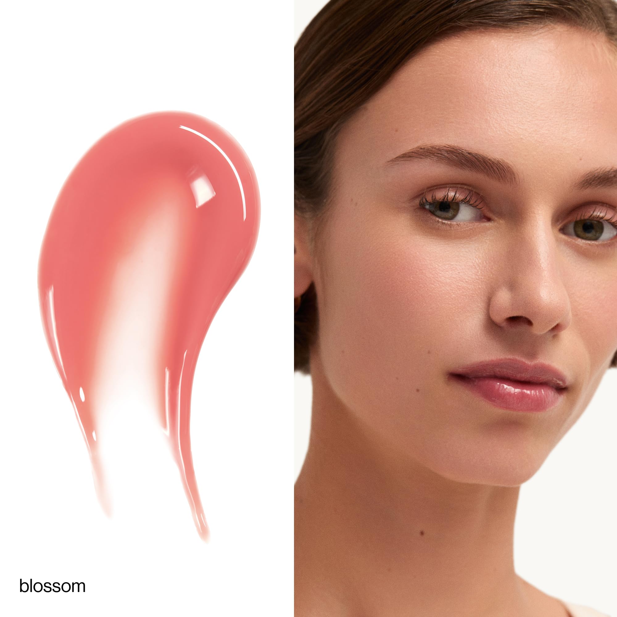 goop Beauty Hydra-Barrier Gel Gloss swatch reveals sheer color and plumping shine