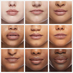 goop Beauty Lip Balm Trio rose close-up highlights sheer color and creamy comfort.