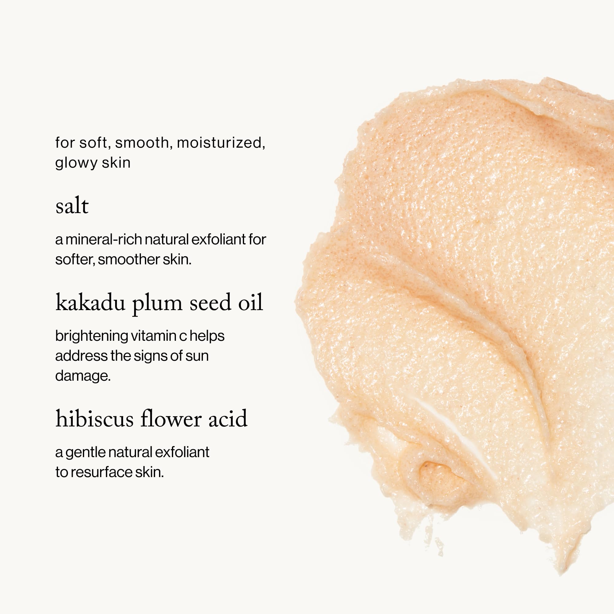 goop Beauty Microderm Body Polish salt crystals closeup highlights exfoliation for smoother skin texture.