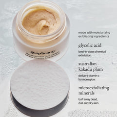 goop Beauty Microderm Exfoliator mineral particles closeup showcasing skin-smoothing texture