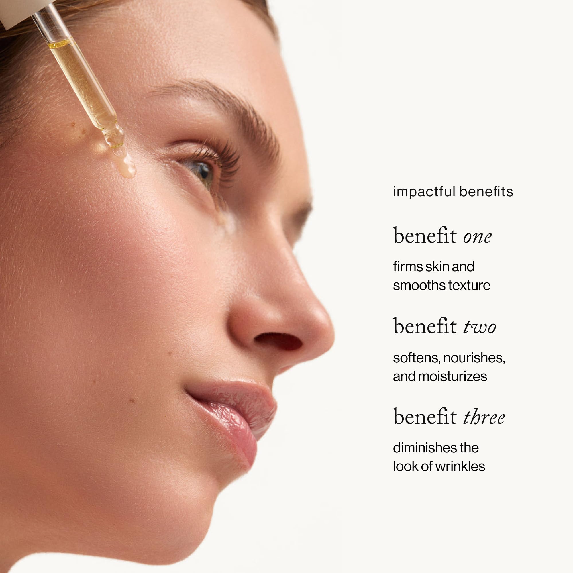 goop Beauty Nutrient Face Oil dropper releasing oil for easy application