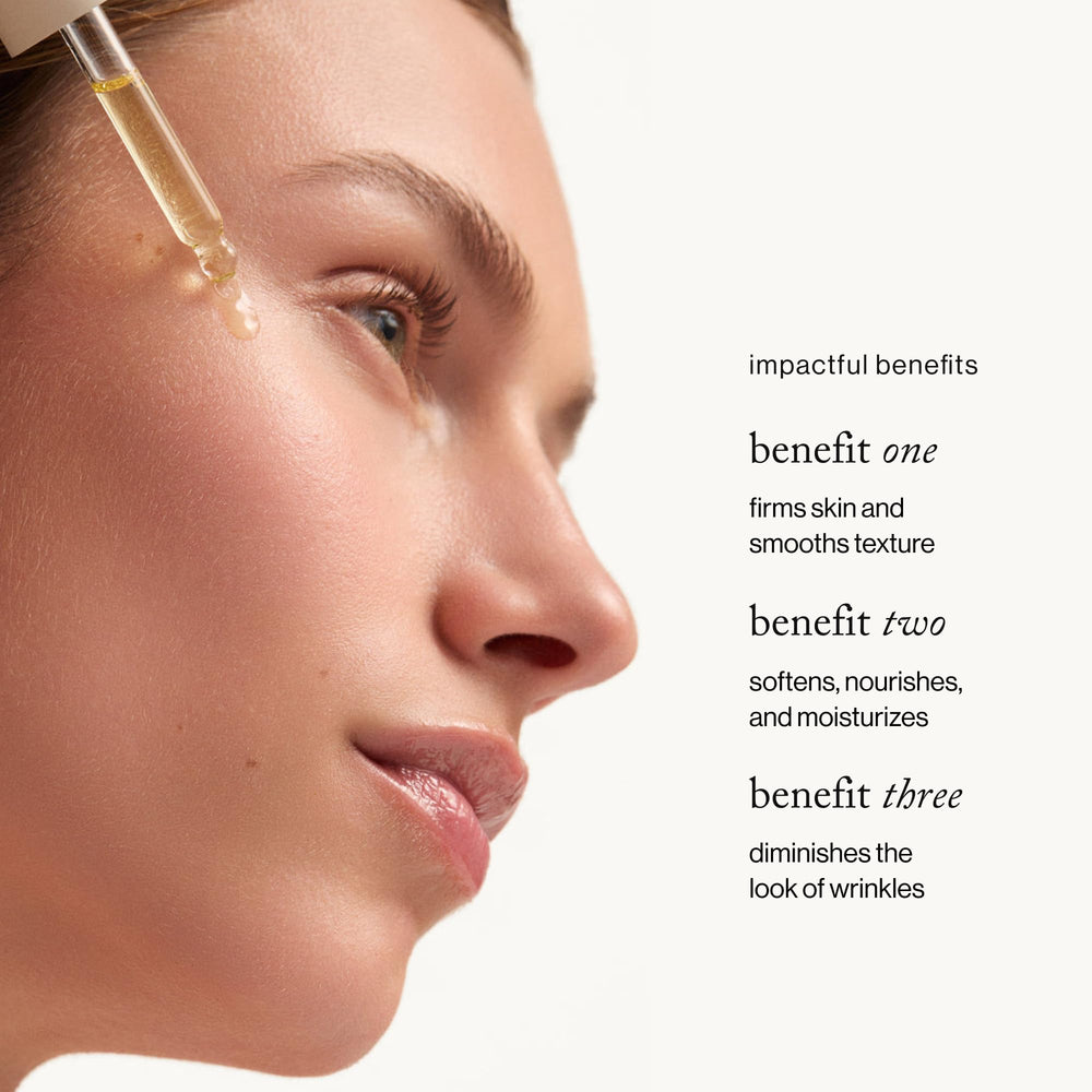 goop Beauty Nutrient Face Oil dropper releasing oil for easy application
