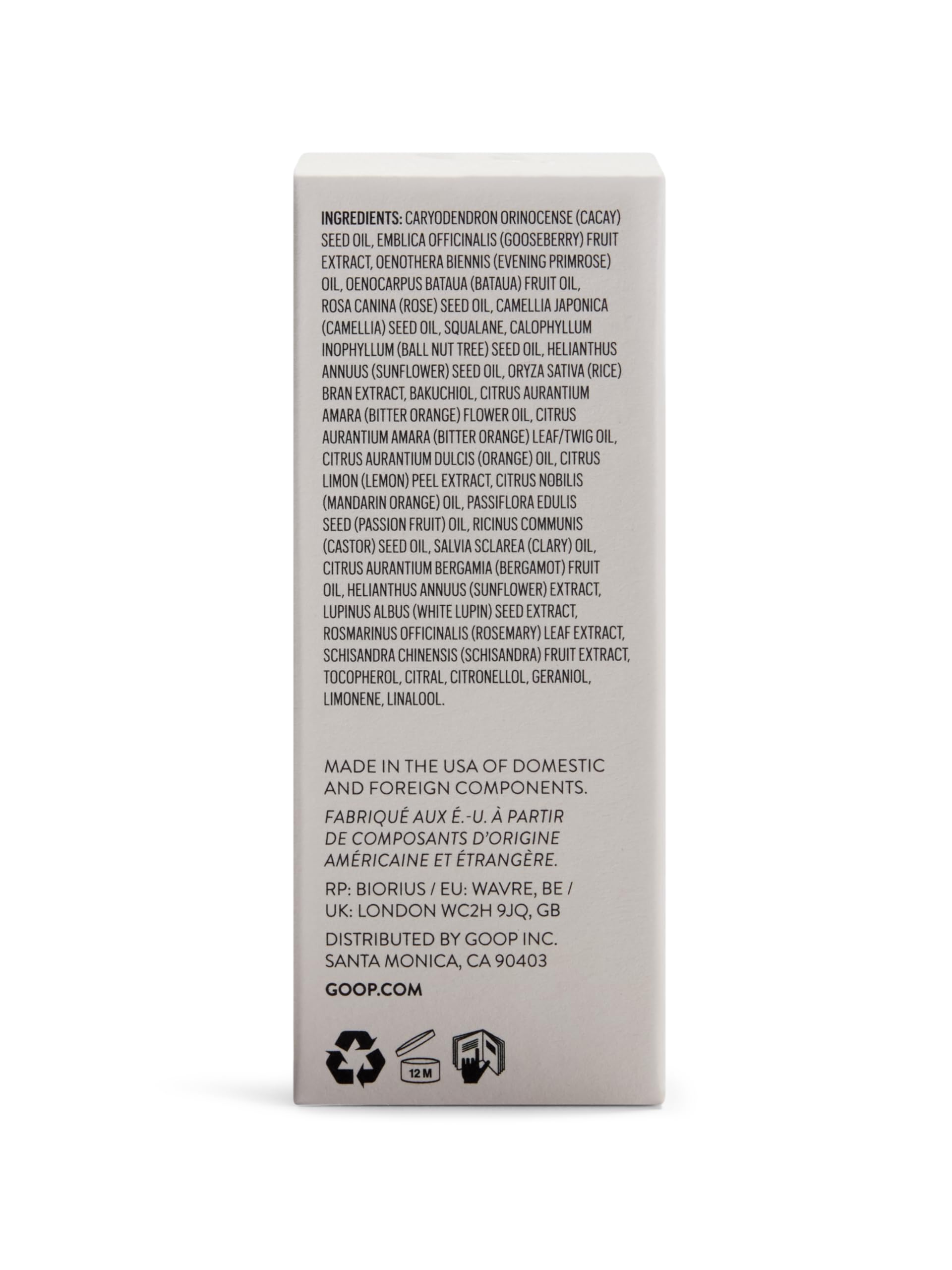 goop Beauty Nutrient Face Oil neck and decolletage use for smoothing