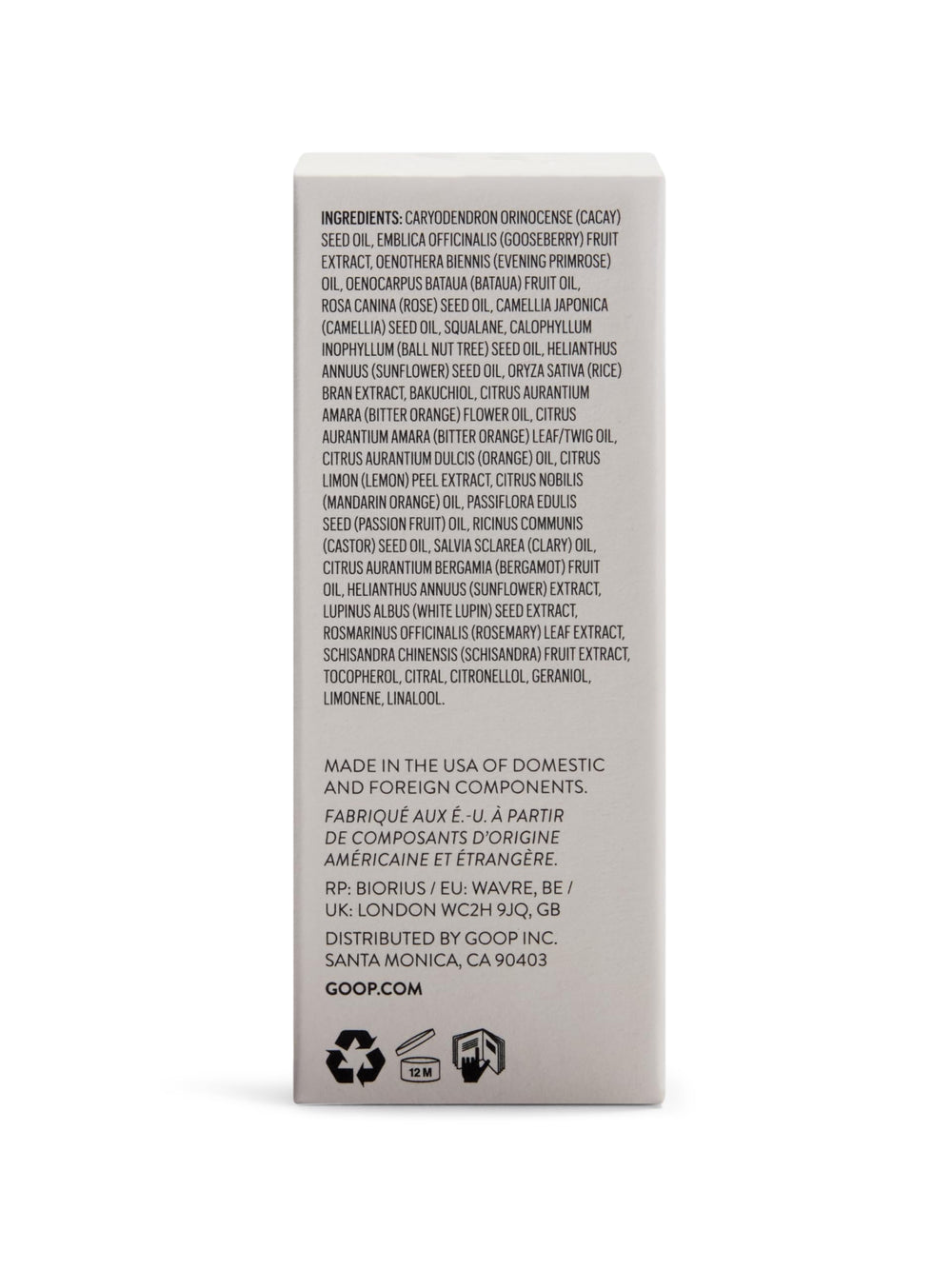 goop Beauty Nutrient Face Oil neck and decolletage use for smoothing