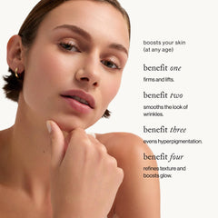 Goop Beauty peptide serum texture on skin illustrating instant hydration and softness.