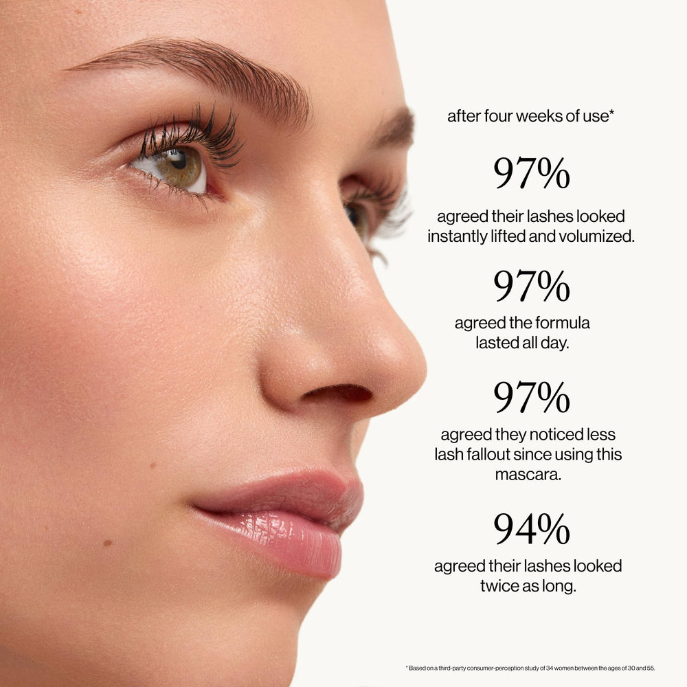 goop Featherlash lashes in use showing lift and density