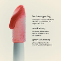 goop Hydra-Barrier Gel Gloss Spice closeup lip texture with barrier-friendly formula