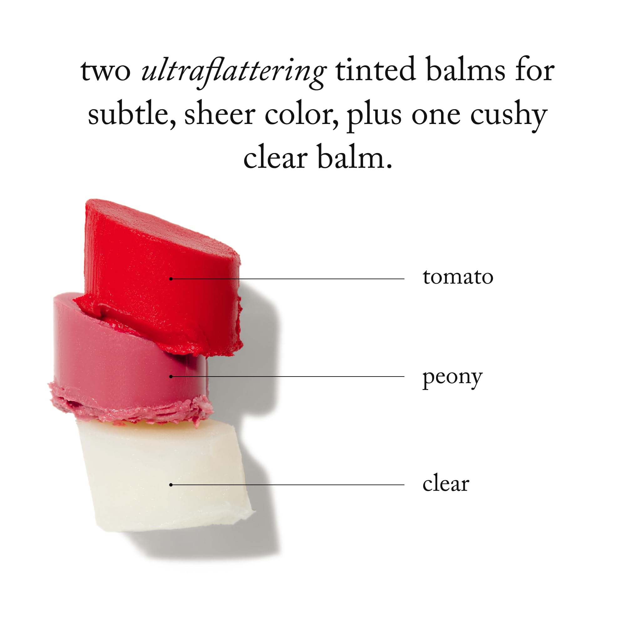 Goop lip balm trio ingredients-closeup highlights botanical oils and shea butter for nourishment.