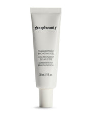 goop Summertone Bronzing Gel tube front for easy portability and travel-ready glow.