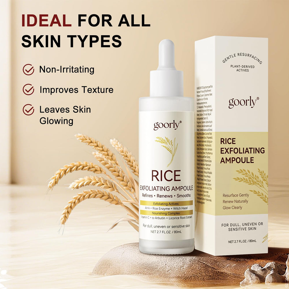 Goorly hydrating finish image demonstrates dewy, comfortable skin post-use.