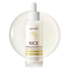 Goorly Peel Shot Glow rice ampoule bottle for gentle exfoliation and radiant skin.