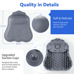 Goowin bath pillow side view shows adjustable height for personalized comfort.