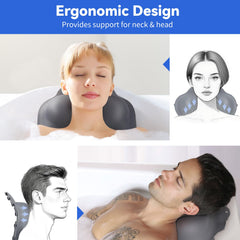 Goowin bath pillow suction cups close-up demonstrates strong grip on smooth tub surfaces.