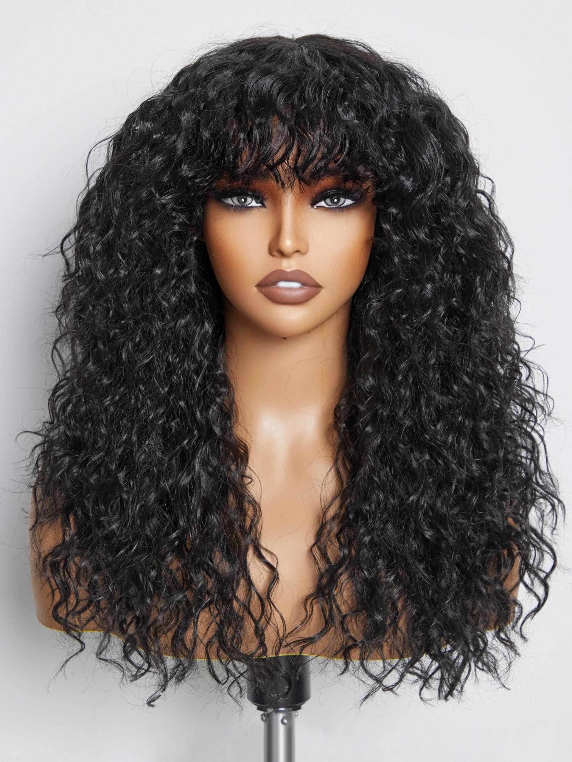 GORGIUS Veralux blend shaggy wig with bangs on-model for day-to-night style flexibility.