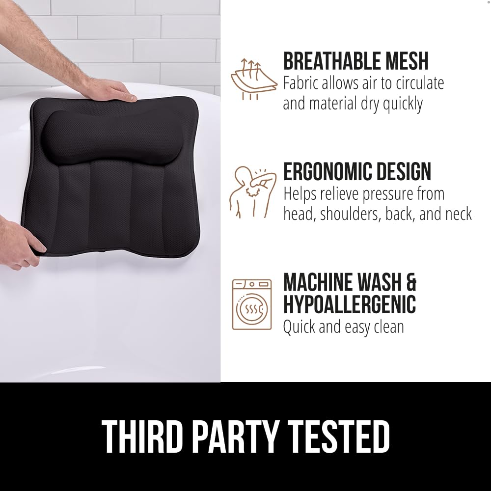 GORILLA GRIP hypoallergenic pillow is machine washable for easy care.