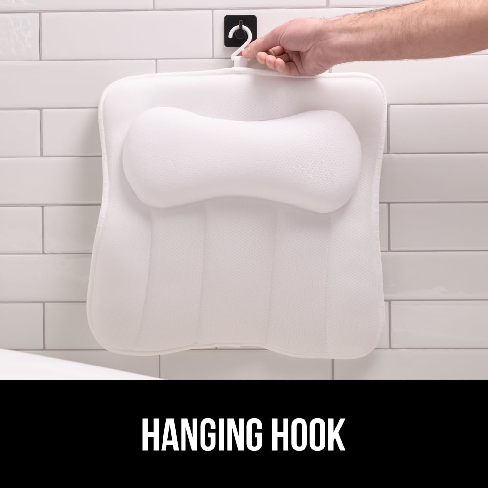 Gorilla Grip pillow in use delivers a relaxing spa-like soak