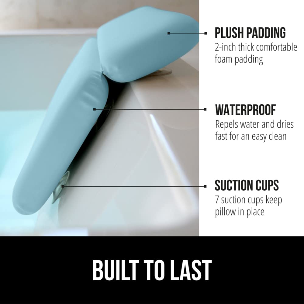 GORILLA GRIP bath pillow suction cups closeup reduces movement.